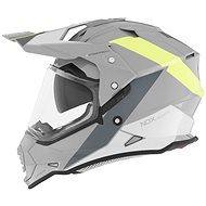 NOX N312 BLOCK (šedá, neon žlutá) - Helma na motorku