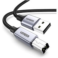 UGREEN USB-A Male to USB-B 2.0 Printer Cable Alu Case with Braid 3m  (Black) - Datový kabel