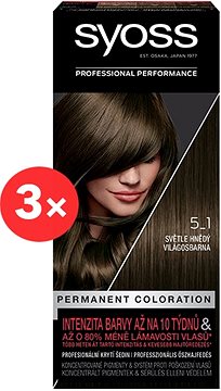 رسم تناقض خط الاستواء  SYOSS Color 5-1 Light Brown 3 × 50ml - Hair Dye | Alza.cz