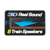 3D Real Sound with 8 train Speakers
