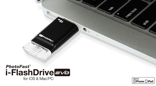 PhotoFast i-FlashDrive Evo rozšíří paměť iPadu a iPhonu