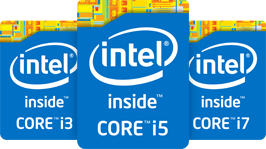 loga - procesory Intel Core