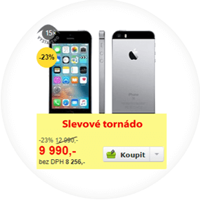 označení Slevové tornádo na produktu v katalogu