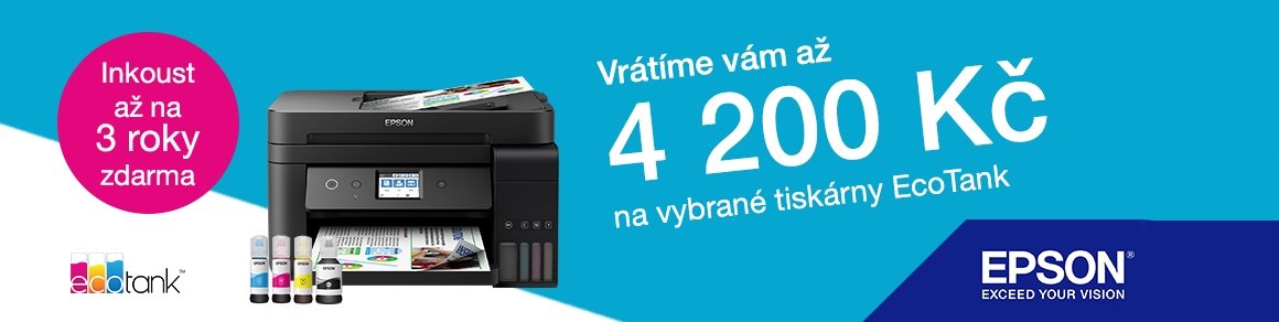 Získejte až 4200 Kč při koupi tiskárny Epson. EPSON