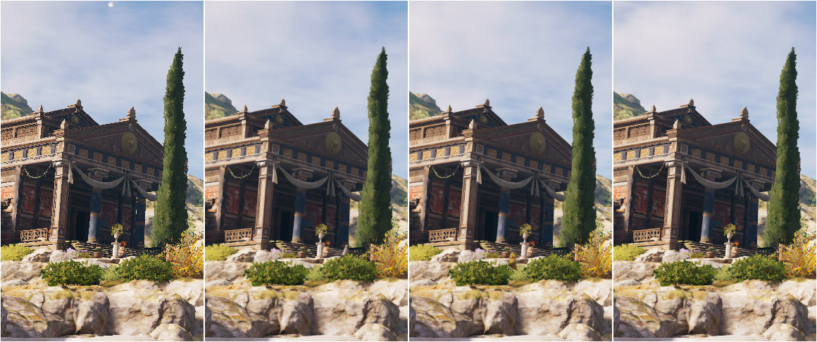 Assassin's Creed Odyssey - Antialiasing porovnání
