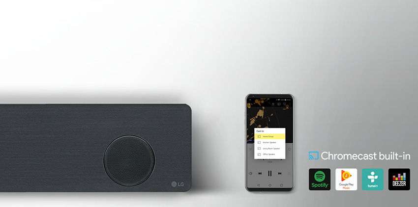 Soundbary LG, chromecast