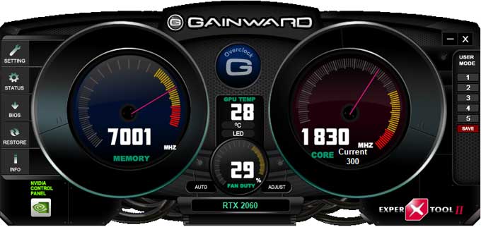 Gainward RTX 2060 Phoenix GS 6G Expertool