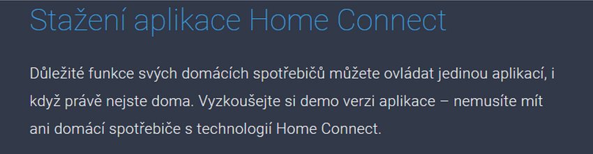 Stáhněte si demoverzi aplikace Home Connect