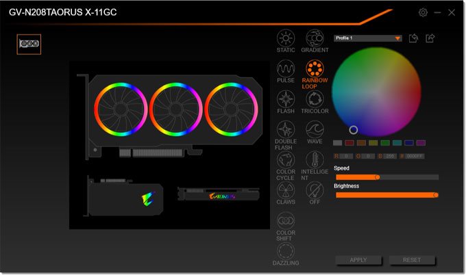 Gigabyte AORUS RTX 2080 Ti XTREME 11G RGB Fusion