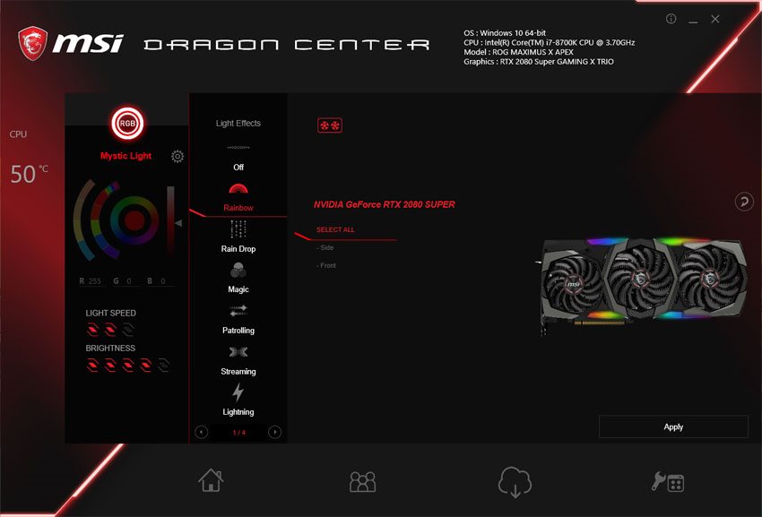 MSI Dragon Center: 