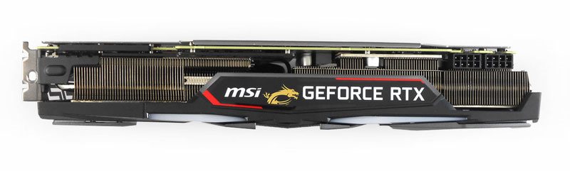MSI RTX 2080 SUPER Gaming X TRIO; horní strana