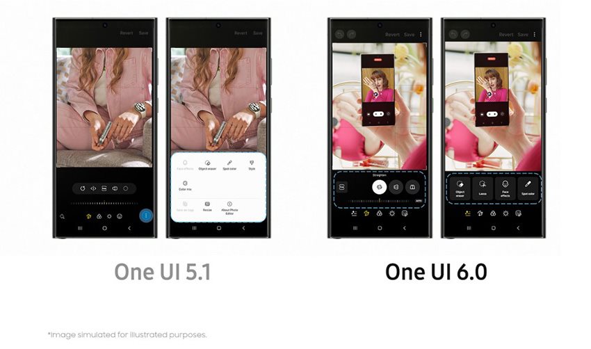 Samsung One UI 6 editor fotek
