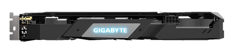 Gigabyte RX 5500 XT Gaming OC 8G; horní strana