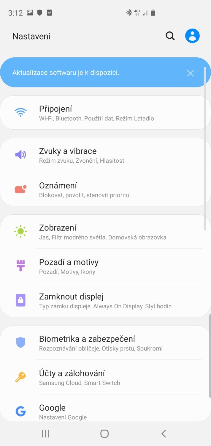 Samsung One UI - nastavení