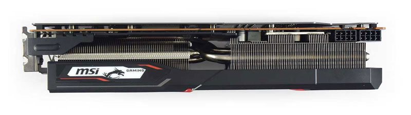 MSI RX 5600 XT GAMING X 6G; horní strana