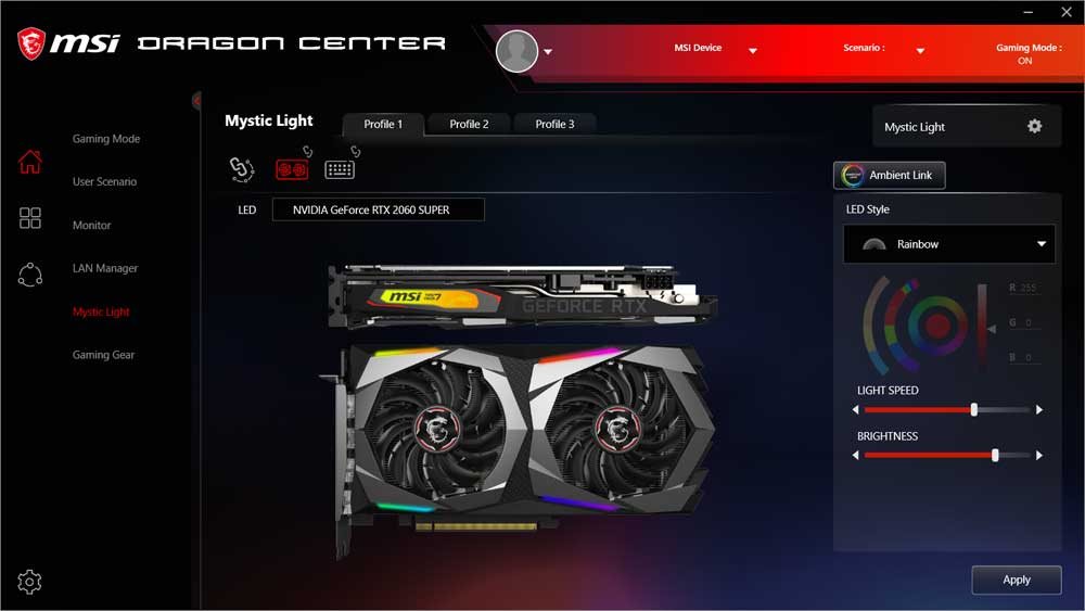 MSI Dragon Center: 