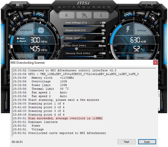 Разгон rtx 2060 msi afterburner