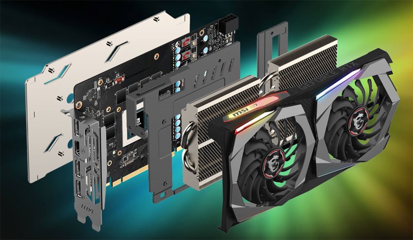 MSI RTX 2060 SUPER Gaming X; systém chlazení