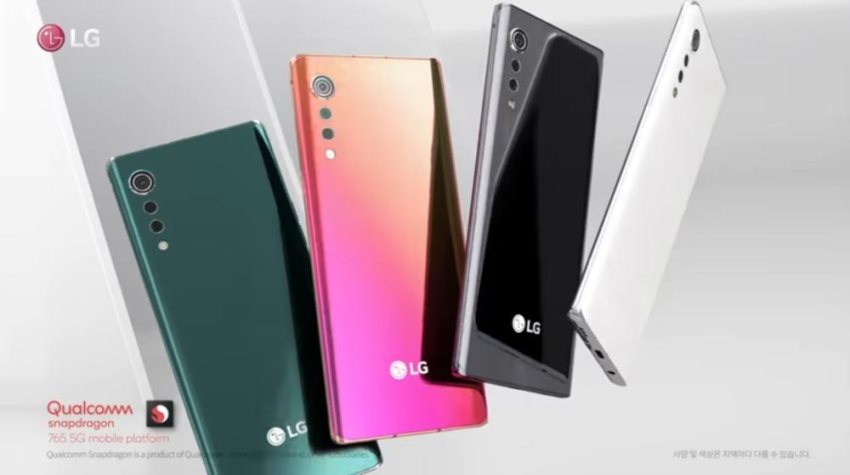 LG Velvet, design