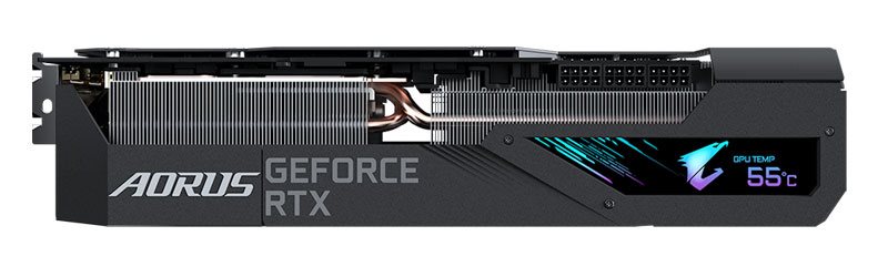 Gigabyte AORUS RTX 3080 XTREME 10G; horní strana