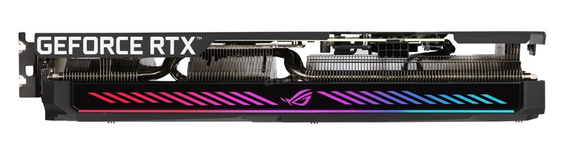 Asus STRIX RTX 3060 O12G Gaming; horní strana