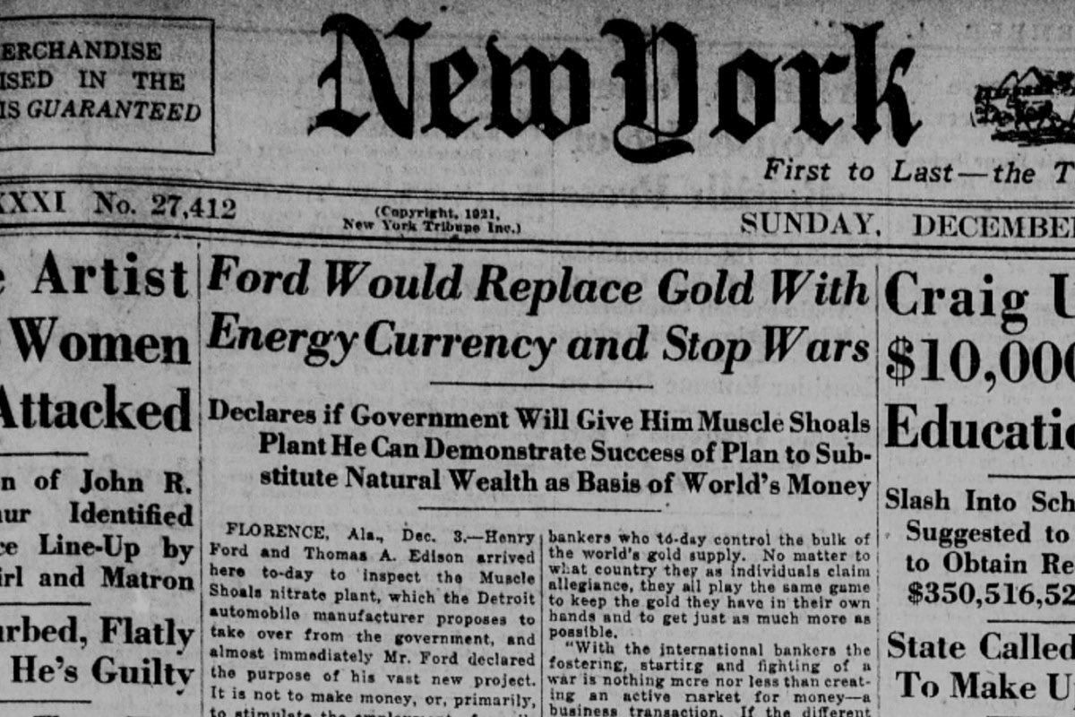 Henry Ford předpověděl Bitcoin