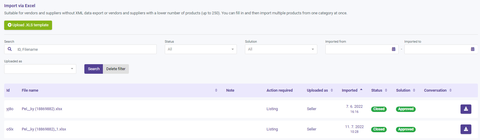 Listing na Alza Marketplace