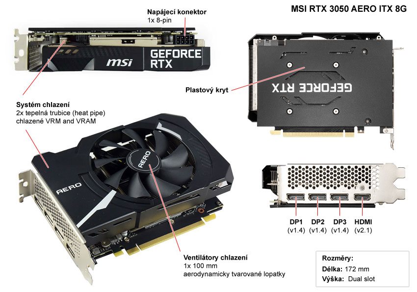 MSI GeForce RTX 3050 AERO ITX 8G (RECENZE A TESTY) | Alza.cz