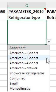 Basic parameters to fill in: Parameter with value