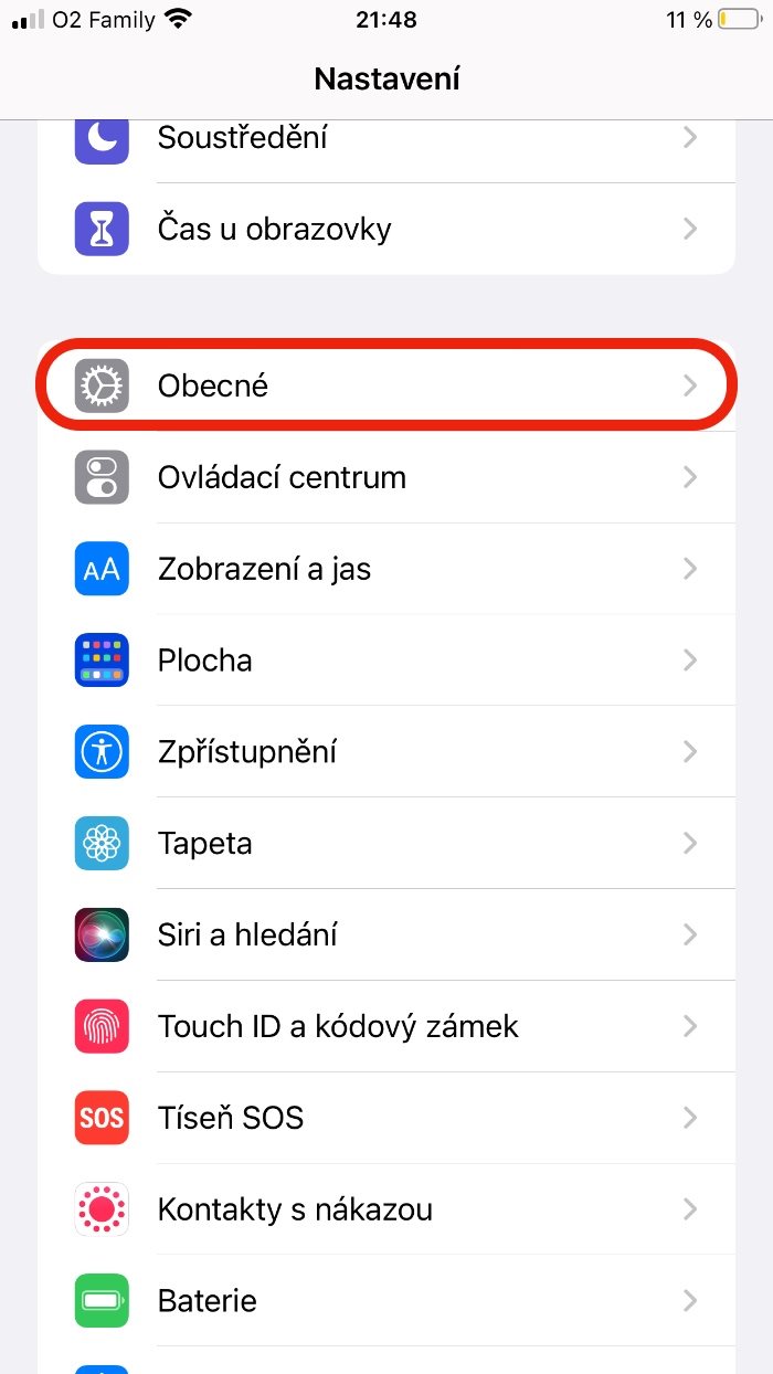 Jak dostat iPhone do tovarniho nastaveni?