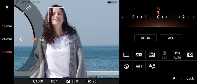 Recenze Sony Xperia 1 V, aplikace Video Pro