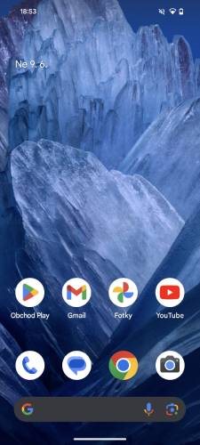 Google Pixel 8a, recenze, systém, homescreen
