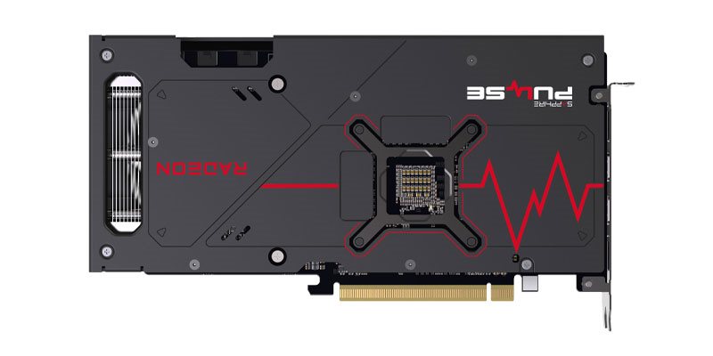 Sapphire PULSE RX 7600 XT 16G; zadní strana