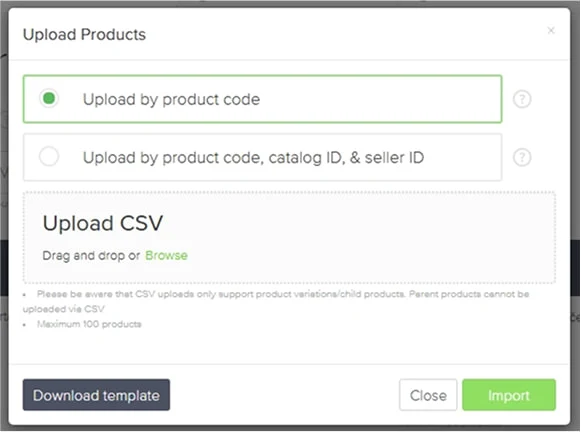 Hromadný import produktů