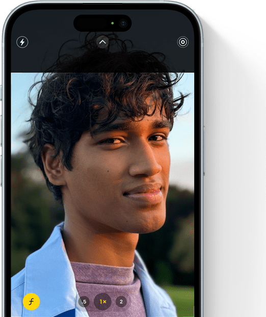 iPhone 15 so zapnutým portrétnym režimom
