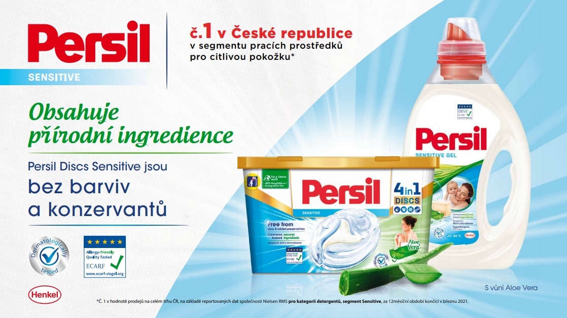 Persil obsahuje přírodní ingredience