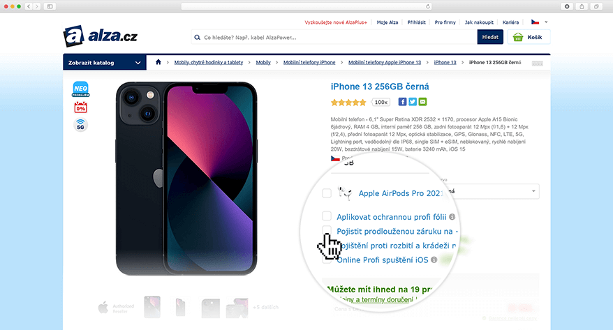 Výběr Prodloužené záruky v Košíku na Alza.cz