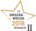 Quality Award 2. placed 'Az Ország Boltja - 2018'