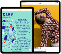 11-palcový a 13-palcový iPad vedľa seba. Je vidieť ich Liquid Retina displej.