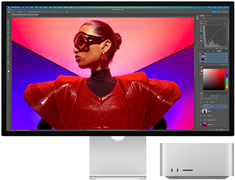 Videobearbeitung mit Mac Studio und Studio Displayi