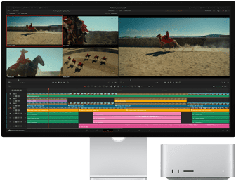 Videobearbeitung mit Mac Studio und Studio Displayi