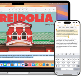 Aplikace Zrcadlení iPhonu, displej iPhonu zobrazený na obrazovce MacBooku Air