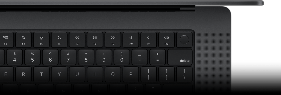 Draufsicht auf das Magic Keyboard mit Touch ID.