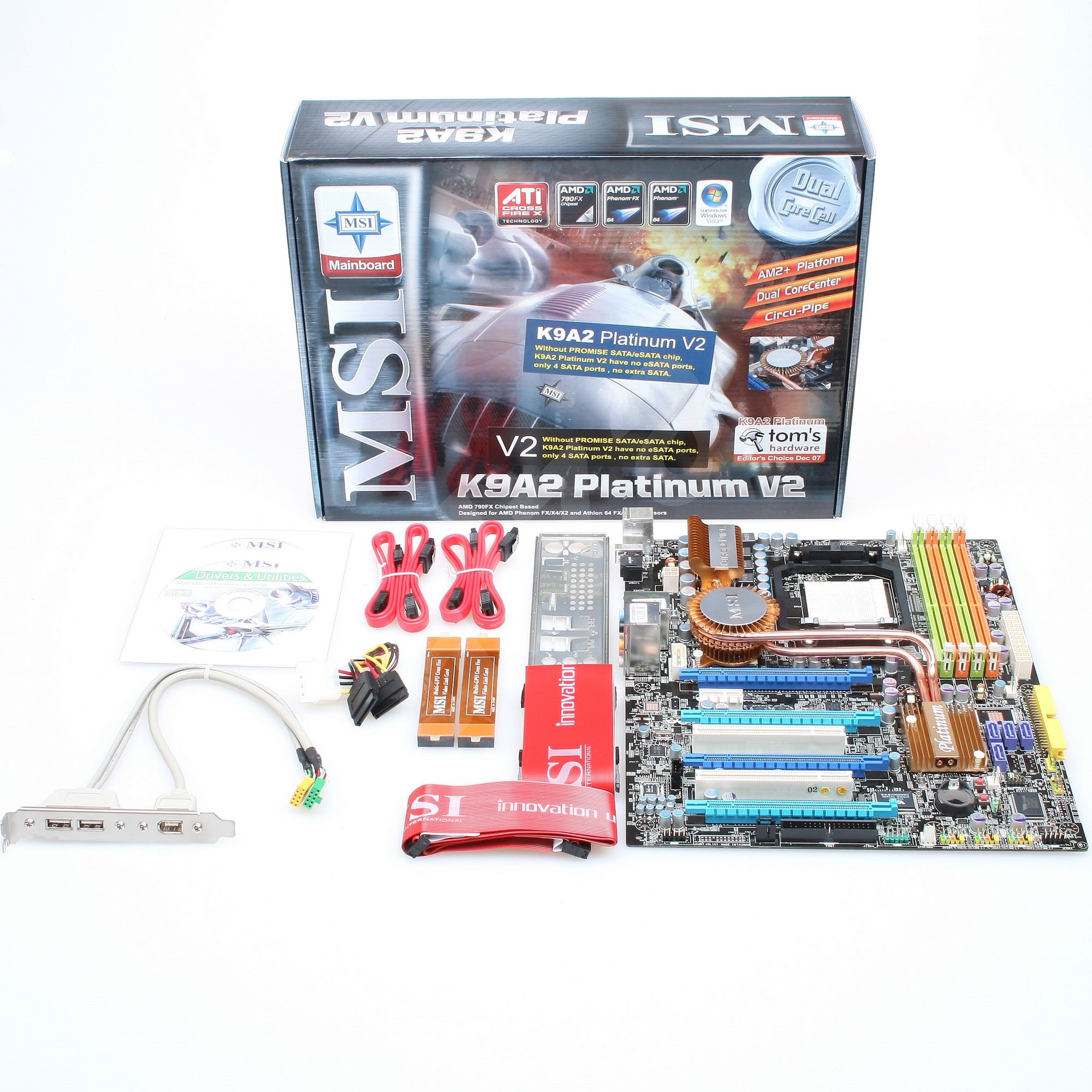 MSI K9A2 Platinum V2 AMD 790FX/SB600, DDR2 1066, 4xPCIe v2.0 x16, 4x
