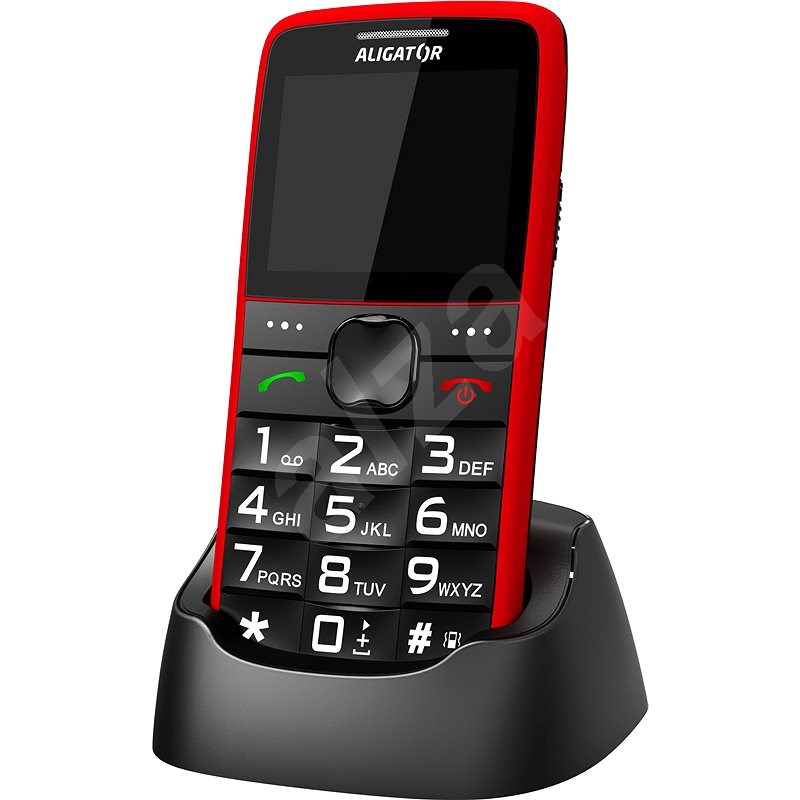 Aligator A675 Senior červená - Mobilní telefon