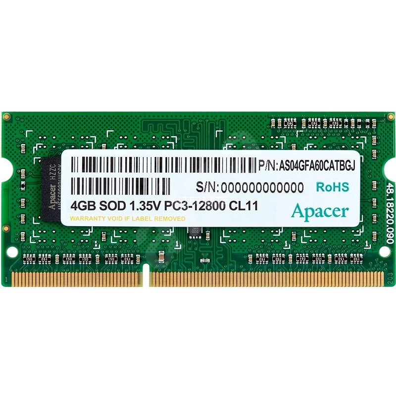 Apacer SO-DIMM 4GB DDR3 1600MHz CL11 - Operační paměť