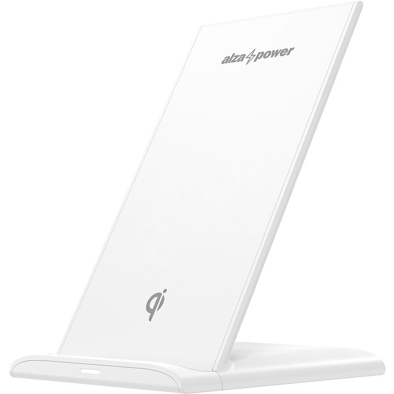 AlzaPower WF220 Wireless Fast Charger bílá - Bezdrátová nabíječka