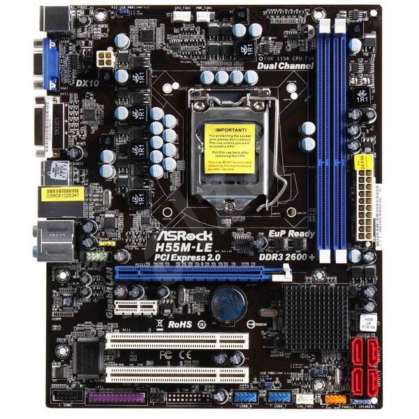 Asrock h55m le не включается