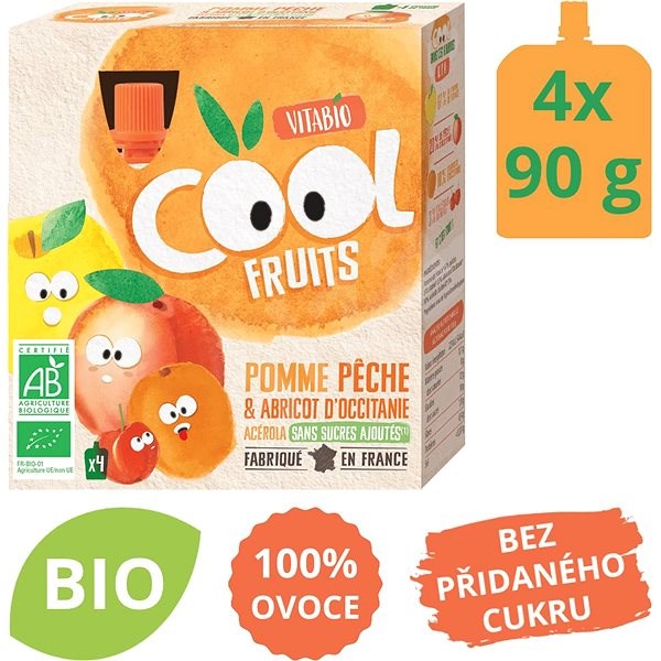 Vitabio Ovocne Bio Kapsicky Cool Fruits Jablko Broskev Merunka A Acerola 4 90 G Prikrm Alza Cz