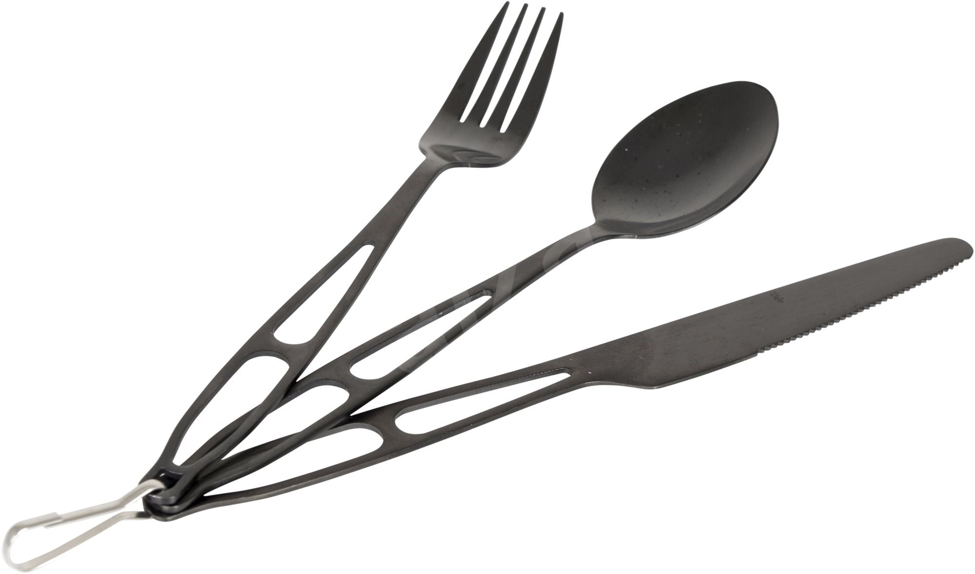 BoCamp Outdoor cutlery set Stainless steel In Cover Kempingové